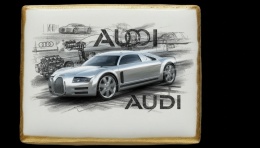 Ciastko lukier Auto Fan PASJA  Audi Dynamika