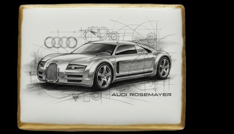 Ciastko lukier Auto Fan PASJA Audi Rosemeyer