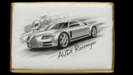 Ciastko lukier Auto Fan PASJA  Audi Rosemeyer