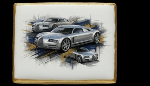 Ciastko lukier Auto Fan PASJA Audi Rosemeyer