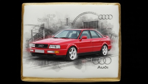 Lukrowane Ciastko Prezent MOTO Fana Audi Sport AUTO dla Mężczyzny