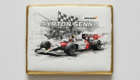 Ciastko lukier Auto Fan PASJA  Ayrton Senna's Power
