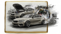 Ciastko lukier Auto Fan PASJA  BMW Drift Masterpiece