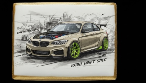 Ciastko lukier Auto Fan PASJA BMW Drift Spec