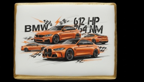 Ciastko lukier Auto Fan PASJA BMW w Ruchu