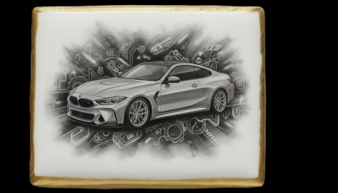 Ciastko lukier Auto Fan PASJA BMW w ruchu