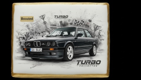Lukrowane Ciastko Prezent MOTO Fana BOOSTED AUTO dla Mężczyzny