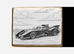 Ciastko lukier Auto Fan PASJA Batmobil w Ruchu