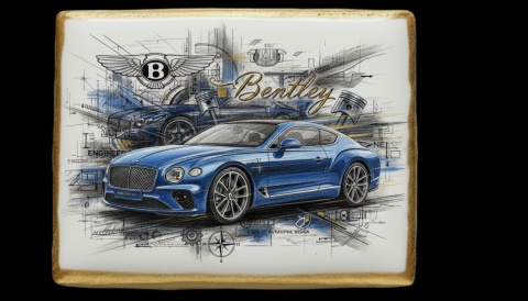 Ciastko lukier Auto Fan PASJA Bentley Elegance