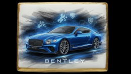 Ciastko lukier Auto Fan PASJA  Bentley w Dynamice