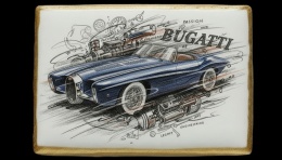 Ciastko lukier Auto Fan PASJA  Bugatti  Ikona Stylu i Szybkości