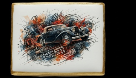 Ciastko lukier Auto Fan PASJA Bugatti Passion