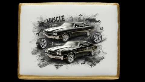 Ciastko lukier Auto Fan PASJA CHEVROLET CHEVELLE SS