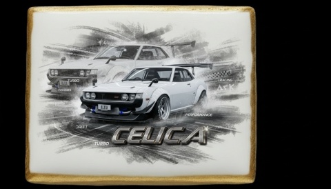 Ciastko lukier Auto Fan PASJA Celica w akcji
