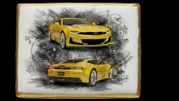 Ciastko lukier Auto Fan PASJA Chevrolet Camaro SS