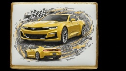 Ciastko lukier Auto Fan PASJA Chevrolet Camaro w Ruchu