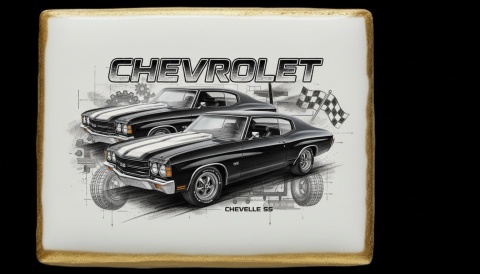 Ciastko lukier Auto Fan PASJA Chevrolet Chevelle SS