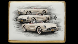 Ciastko lukier Auto Fan PASJA Chevrolet Corvette Dynamiczny Przebłysk Legendy