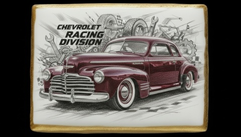 Lukrowane Ciastko Prezent MOTO Fana Chevrolet Racing Division AUTO dla Mężczyzny
