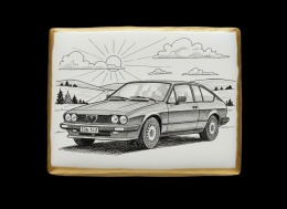 Ciastko lukier Auto Fan PASJA Ciasteczkowy Telegram dla Miłośnika Motoryzacji