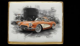 Ciastko lukier Auto Fan PASJA Corvette emanująca stylem retro