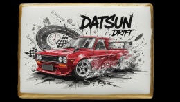 Ciastko lukier Auto Fan PASJA  Datsun Drift