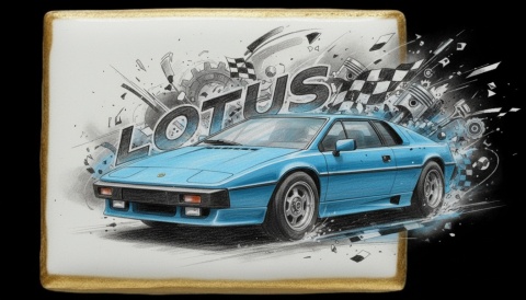 Ciastko lukier Auto Fan PASJA Dynamiczny Duch Lotus
