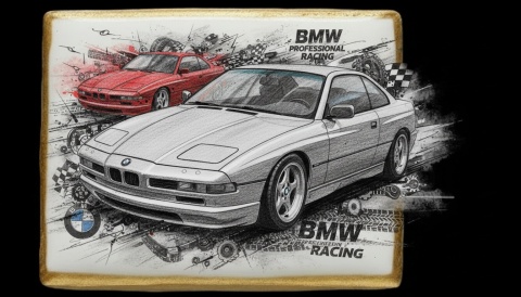 Ciastko lukier Auto Fan PASJA  Dynamiczny Duet BMW