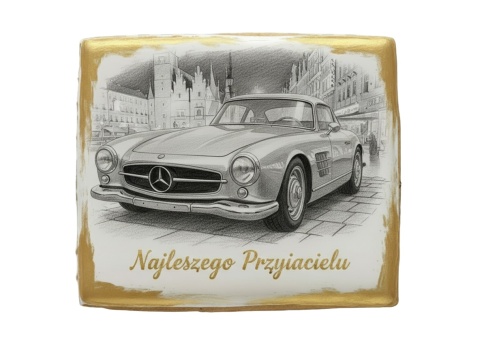 Ciastko lukier Auto Fan PASJA Elegancka Pamiątka
