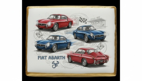 Ciastko lukier Auto Fan PASJA FIAT ABARTH