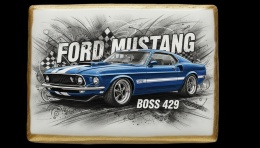 Ciastko lukier Auto Fan PASJA FORD MUSTANG BOSS 429