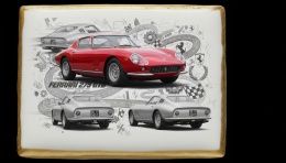 Ciastko lukier Auto Fan PASJA Ferrari 275 GTB
