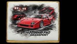 Ciastko lukier Auto Fan PASJA Ferrari F40 GranSport