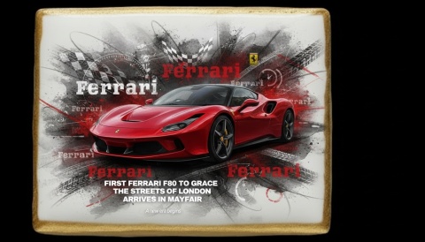 Ciastko lukier Auto Fan PASJA Ferrari F80