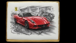 Ciastko lukier Auto Fan PASJA Ferrari w Ruchu
