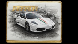 Ciastko lukier Auto Fan PASJA Ferrari w ruchu
