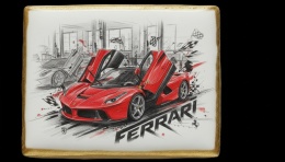 Ciastko lukier Auto Fan PASJA  Ferrari