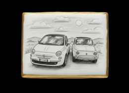 Ciastko lukier Auto Fan PASJA Fiat 500