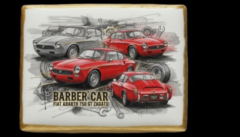 Ciastko lukier Auto Fan PASJA Fiat Abarth 750 GT Zagato