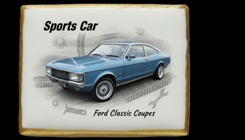 Ciastko lukier Auto Fan PASJA Ford Classic Coupes