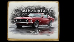 Ciastko lukier Auto Fan PASJA Ford Mustang Boss 429