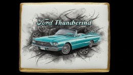 Ciastko lukier Auto Fan PASJA Ford Thunderbird
