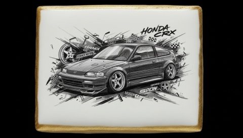 Ciastko lukier Auto Fan PASJA HONDA CRX