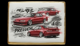 Ciastko lukier Auto Fan PASJA Honda Prelude w Akcji