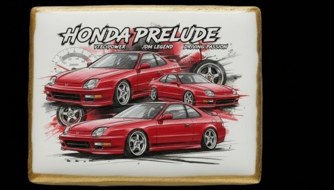 Ciastko lukier Auto Fan PASJA Honda Prelude