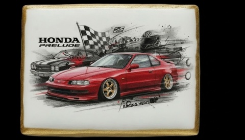 Ciastko lukier Auto Fan PASJA Honda Prelude