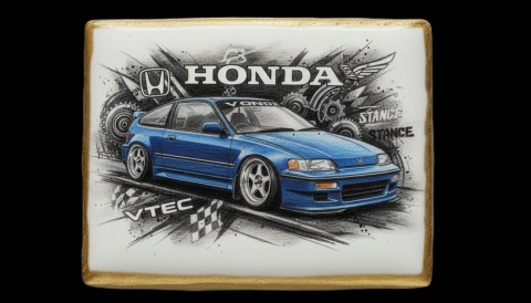 Ciastko lukier Auto Fan PASJA  Honda VTEC