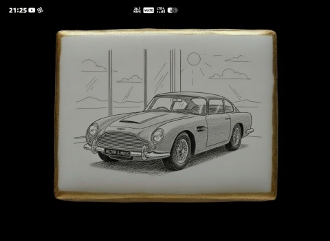 Ciastko lukier Auto Fan PASJA Ikoniczny Aston Martin