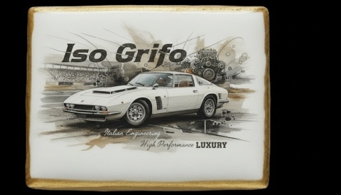 Ciastko lukier Auto Fan PASJA  Iso Grifo