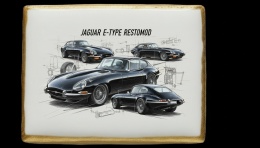Ciastko lukier Auto Fan PASJA JAGUAR ETYPE RESTOMOD